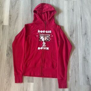 Red Snoopy Zip Up